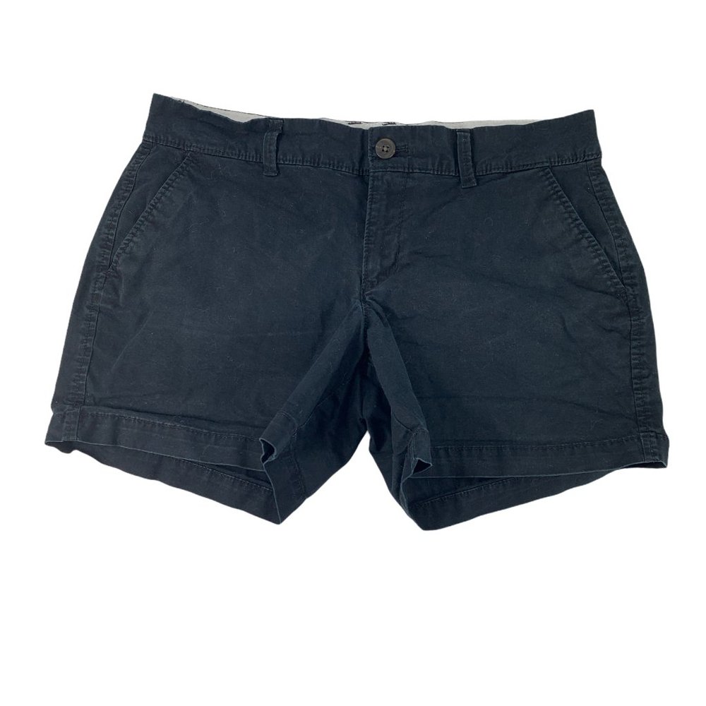 Old Navy 4 Black Chino Shorts Basic Flat Front 32 X 4
